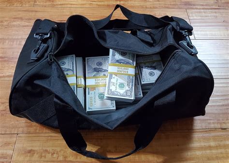 duffle bag of fake money|duffle bag of prop money.